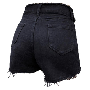 Fashion <b>Women</b> Vintage Sexy <b>Denim</b> <b>Cargo</b> <b>Shorts</b> High Waisted Washed Frayed Ripped Skinny Fit Summer Casual Streetwear Hot Pants - Product Image 5