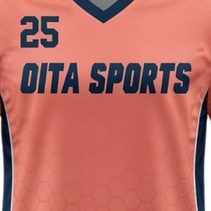 Jersey de Lacrosse Unisex Color Coral Marino, Poliéster, Corte Atlético, Ropa Deportiva Ligera, Ropa de Entrenamiento para Equipos - Product Image 6