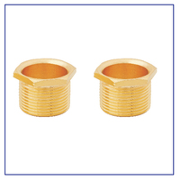 Adaptateur fileté long en laiton pour conduit électrique et presse-étoupe, filetage métrique NPT, douille filetée en métal nickelé