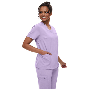 Uniforme médical unisexe, blouse de travail confortable, entièrement personnalisable, en toile légère de polyester/coton, de haute qualité, pour usage hospitalier - Product Image 2