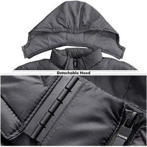 QFZ490 <b>Men's</b> Casual Winter <b>Jacket</b> Breathable Waterproof Outdoor Mountaineering Utility Windbreaker Custom Front Logo Zipper - Product Image 6