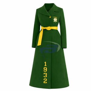 เสื้อโค้ทขนสัตว์สำหรับสุภาพสตรีคุณภาพสูง พร้อมส่งจากชมรม Chi Eta Phi  เสื้อโค้ทยาวแบบมีเข็มขัด - Product Image 1