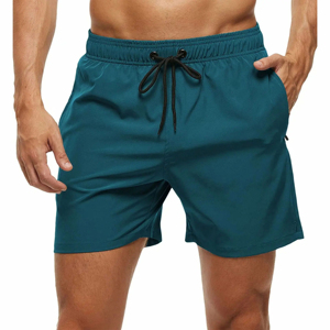 Shorts de bain décontractés pour hommes, shorts de plage extensibles pour hommes, shorts de bain pour hommes avec doublure en maille, shorts de plage tropicaux pour hommes, shorts de villégiature pour hommes - Product Image 3