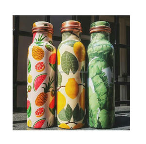 Botella de agua de cobre y metal de nuevo diseño de estilo único con tapa avanzada a prueba de fugas para uso en gimnasio para agua hirviendo - Product Image 3