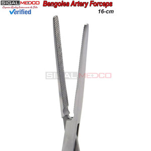 Pinzas Hemostáticas Bengolea, Pinzas de Sujeción Hemostáticas, Instrumentos Médicos Quirúrgicos, Acero Inoxidable, Profesionales - Product Image 2