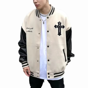 Men's Custom Wool Varsity <b>Jacket</b> Long Length Winter Coat Covered Button Breathable Windproof Eco-Friendly Plus Size - Product Image 2