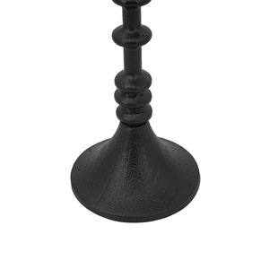 Iron <b>Candlestick</b> Holder Set of 2 Black Metal Candle Holders for Home Decoration Durable Design 13.3 and 11 Inch <b>Tall</b> - Product Image 3