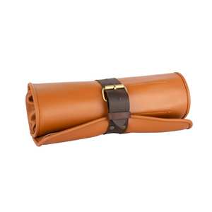 Nouvel Arrivage – Ensemble de Couteaux de Cuisine en Cuir Véritable Marron Foncé, Organisateur de Couverts Enroulable, Outil de Chef, Logo Personnalisé LKR-0393 - Product Image 1