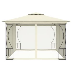Toldo y cenador crema de 9,8 'x 13,1' x 8,7 'con pérgola de red - Product Image 3