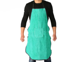 Golden Brown Leather Welder <b>Apron</b> Heavy Duty <b>Work</b> Industrial Use Fire Resistant Sleeveless Breathable Safety <b>Apron</b> for Welding - Product Image 5