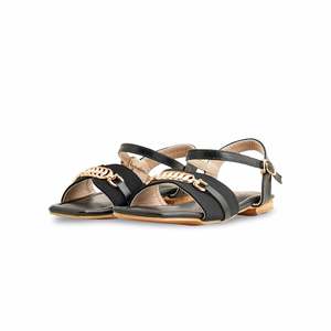 Sandalia Casual Tacón Niña Negra Modelo KD5630 - Product Image 3