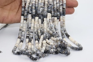 สินค้ามาใหม่16นิ้วลูกปัดรูปทรงวงแหวนโอปอล Dendrite ธรรมชาติขนาด6-6.5มม. อัญมณีหลวม - Product Image 5