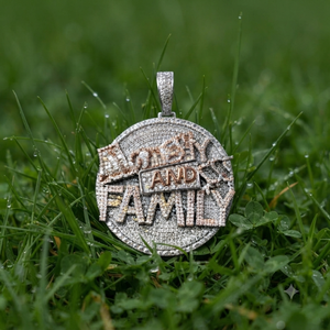 Unisex Iced 925 Solid Silver Big Circle Moissanite Diamond Fine Pendants <b>Custom</b> <b>Name</b> Initials Letter Hip Hop Rapper Party Charms - Product Image 6