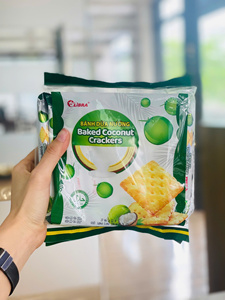 แครกเกอร์มะพร้าวหวานชวนปากอร่อยบรรจุภัณฑ์ส่วนตัว220กรัม | มีตัวอย่างให้ - Product Image 1
