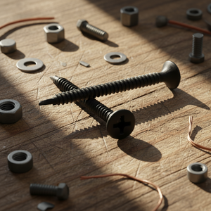 Vis à tête fraisée à filetage grossier en acier au carbone nickelé, oxyde noir, à entraînement Torx, métrique et impérial, classe 4.8 6.8, qualité industrielle - Product Image 1