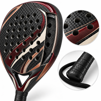 Raquette de padel en fibre de carbone de luxe, contrôle de précision, rotation élevée, performance légère, design personnalisé, OEM ODM, vente en gros