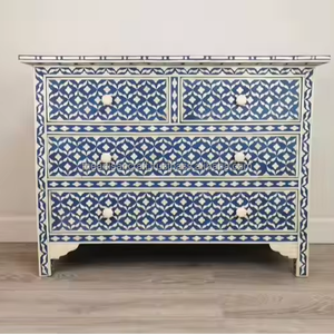 ARTISAN CRAFT Coffre à tiroirs moderne et durable fait à la main en incrustation d'os de qualité supérieure avec taille et couleur personnalisables - Product Image 1