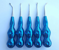 Lot d'élévateurs manuels dentaires Steeline PDL de haute qualité en acier inoxydable chirurgical premium, à lame dentée pour luxation radiculaire, couleur argent