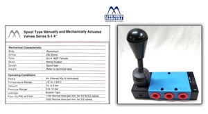 วาล์วนิวเมติกอะลูมิเนียม Mercury 1/4" 5/2 แบบมือโยกพร้อมตัวล็อค [S642] สภาพใหม่ สำหรับอาหารและเครื่องดื่ม - Product Image 2