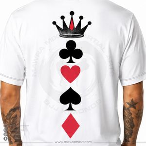 Custom OEM DTG Print Men Oversized Drop Shoulder T Shirt <b>Graphic</b> Heavyweight 100% Cotton <b>White</b> Playing <b>Cards</b> Printed Tee Shirt - Product Image 4