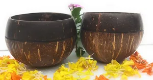 Bol de service en bois, ensemble de bols en bois pour servir des salades, des collations, des fruits secs et pour la table à manger, finition naturelle en bois de manguier - Product Image 2