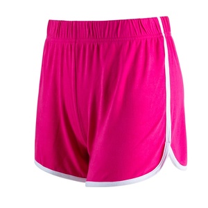 Shorts de sport et de yoga pour femmes, coupe ajustée, motif colorblock, avec cordon de serrage à la taille et bordure en dentelle, 100% polyester, vente en gros sur mesure - Product Image 5