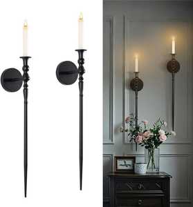 Iron Wall Sconce Taper <b>Candle</b> <b>Holder</b> Home Decoration Durable - Product Image 3