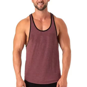 Camiseta Deportiva sin Mangas para Hombre, Estilo Urbano, para Gimnasio, Entrenamiento, Nueva Moda, Color Sólido - Product Image 1