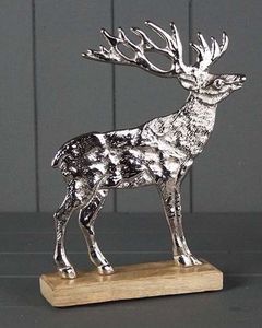 Adorno de mesa navideño de lujo, pieza decorativa de metal y madera para decoración de hoteles y restaurantes. - Product Image 1