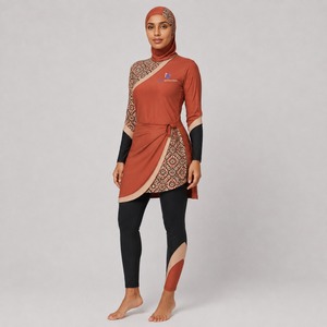 Ensemble Burkini Modeste 4 Pièces pour Femmes Musulmanes, Tenue de Sport Islamique Écologique - Product Image 5