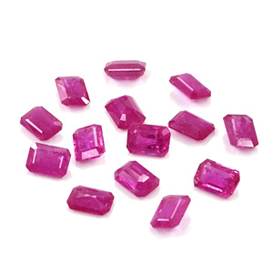 Rubis naturels non traités du Mozambique, octogones calibrés 5x7mm, pierres précieuses de rubis naturelles facettées pour la création de bijoux, prêtes à l'emploi - Product Image 5