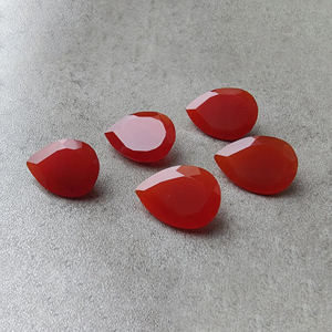 Ónix Rojo Natural, Corte Facetado en Forma de Pera, Calibrado, Piedra Preciosa Natural Suelta al por Mayor - Product Image 1