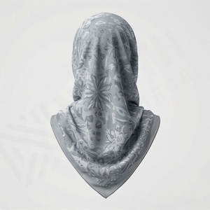 Pañuelos Étnicos de Algodón Voile Bawal con Estampado Digital Personalizado, Hijabs Musulmanes, Bufandas y Chales Tradicionales, Suaves, Transpirables y de Primera Calidad - Product Image 2