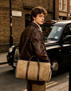 <b>Canvas</b> <b>Duffle</b> <b>Bag</b> Oval Shape Double Handle Zipper Closure Travel Men's Tactical Backpack Below 20L Capacity - Product Image 2