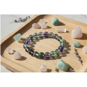 Handcrafted Natural Fluorite <b>Beaded</b> <b>Bracelet</b> Wholesale Crystal <b>Bracelets</b> & Bangles Healing Focus From India - Product Image 5