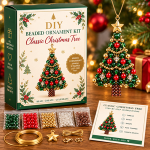 Kit de décoration de sapin de Noël à faire soi-même avec perles, perles de culture, ensemble de décoration de sapin de Noël fait main, cadeaux de Noël avec support - Product Image 1