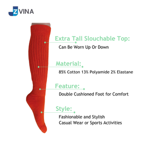 Women Slouch Socks <b>Knee</b> <b>High</b> Extra Long Soft Breathable Cotton Blend Crew Socks for Yoga Daily Wear - Product Image 2
