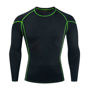 Camiseta Deportiva de Compresión para Hombre con Logotipo Personalizado, Impresión en Serigrafía, Manga Larga, Protección UV, Spandex, Poliéster - Product Image 4