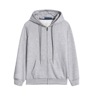 เสื้อฮู้ดซิปผู้ชายสีน้ำตาล ผ้าฟลีซ ทรงโอเวอร์ไซส์ สีพื้น สวมใส่สบายสำหรับฤดูหนาว ผลิตจากผ้าฝ้าย 100% ระบายอากาศได้ดี เป็นมิตรต่อสิ่งแวดล้อม ถักทออย่างประณีต - Product Image 4