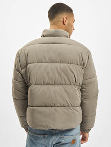 Blouson matelassé gris à capuche avec logo personnalisé pour homme – Veste d'hiver d'extérieur – Vente en gros – Blouson d'hiver matelassé à capuche pour homme - Product Image 5