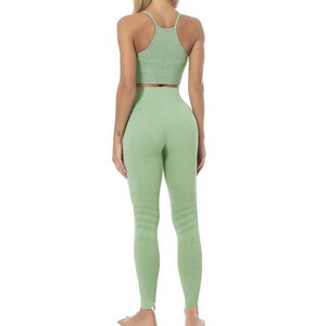 Ensemble de yoga pour femmes, soutien-gorge de sport sans manches et dos nu, leggings taille haute, tenue de sport 2 pièces, ensemble de yoga - Product Image 6