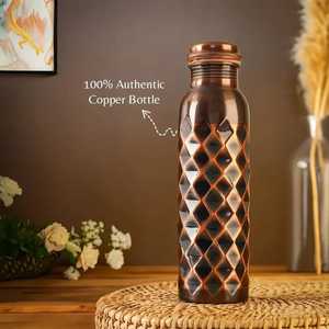 Pure <b>Copper</b> Water <b>Bottle</b> 1 Litre Leak Proof Ayurvedic Drinking <b>Bottle</b> 100% Pure <b>Copper</b> <b>Bottle</b> for Drinking Water 1000 ml Premium - Product Image 3