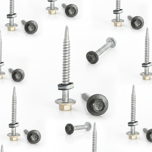 PDC Model 12 Hex Head Self-Drilling Carbon Steel <b>Screw</b> Class 4.8 & 6.8 Galvanized/Zinc Coated Coarse Thread Inch - Product Image 1