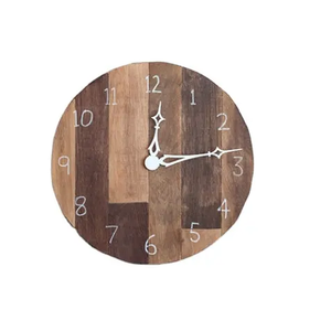 <b>Modern</b> Home Decor <b>Wall</b> <b>Clock</b> Wooden Design with Brown Iron Abstract Pattern Luxury Needle Type for Home <b>Living</b> buraq handicraft - Product Image 2