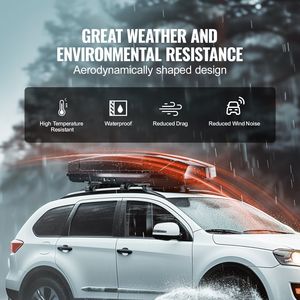 18 pies cúbicos ABS Rooftop Cargo Carrier SUV y caja de almacenamiento de equipaje de coche - Product Image 6