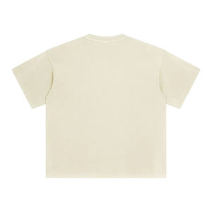 T-shirt surdimensionné en coton uni, style délavé, poids lourd 260g, impression de logo personnalisée DTG DTF, presse à chaud, pour hommes - Product Image 2