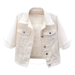 Abrigos de mezclilla para mujer, estilo moderno, con perlas, sueltos, blancos, de alta calidad, para mujer, elegantes, al por mayor - Product Image 3