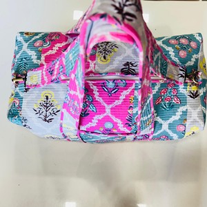 Sac de voyage matelassé à motif floral, grande capacité, fermeture éclair, sac fourre-tout pour femme - Product Image 5