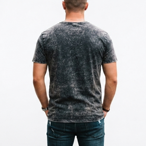 Camiseta de Estilo Vintage con Lavado Ácido para Hombre, 100% Algodón Tejido, Tallas Grandes, Estampado Digital Gráfico, Cuello Redondo, Diseño Único DTG - Product Image 2