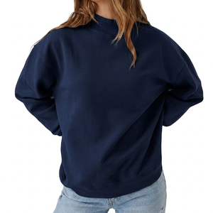 Sudadera Oversize de Cuello Alto para Mujer, Colección Casual Premium, Mezcla de Algodón, Venta al por Mayor de Fábrica - Product Image 1